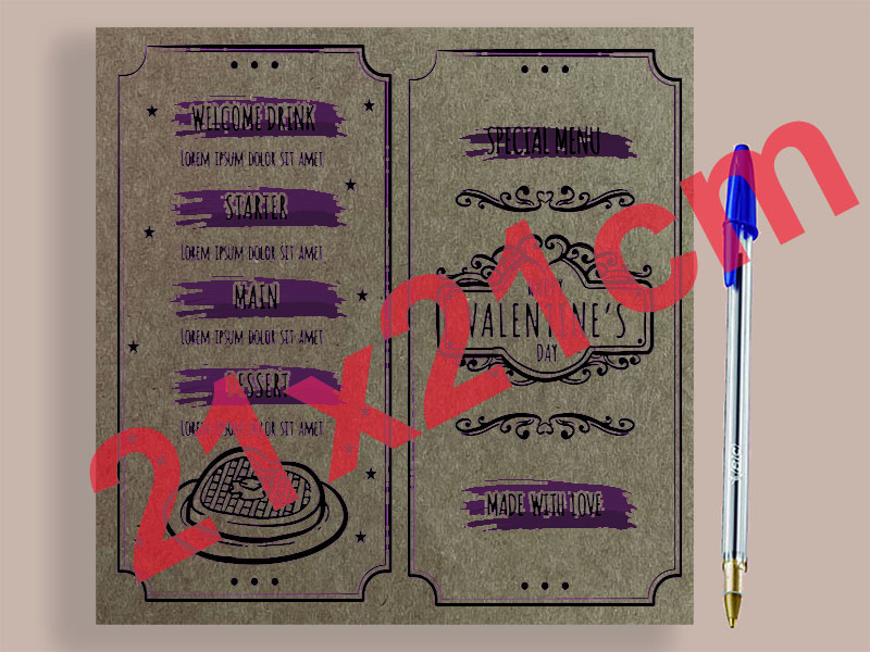 Tarjetas kraft 21x21